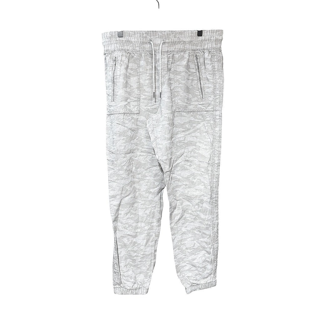 Athleta‎ Cabo Tide Linen Jogger Women Beige Camo Print Pants 8